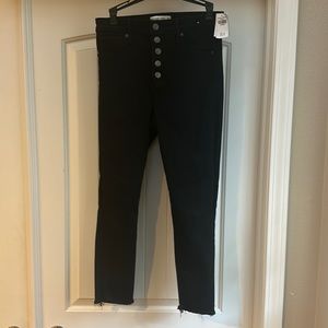 Abercrombie NWT black super skinny ankle high rise jeans